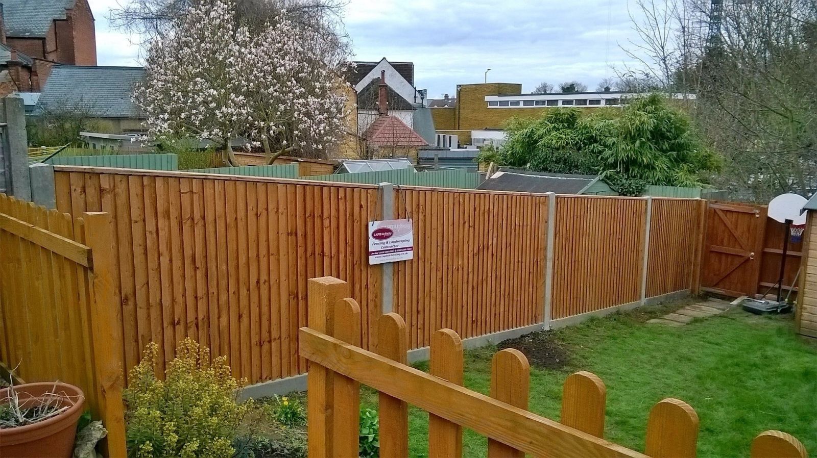 garden boundary fencing installed by Capital Fencing in Ware (SG12)