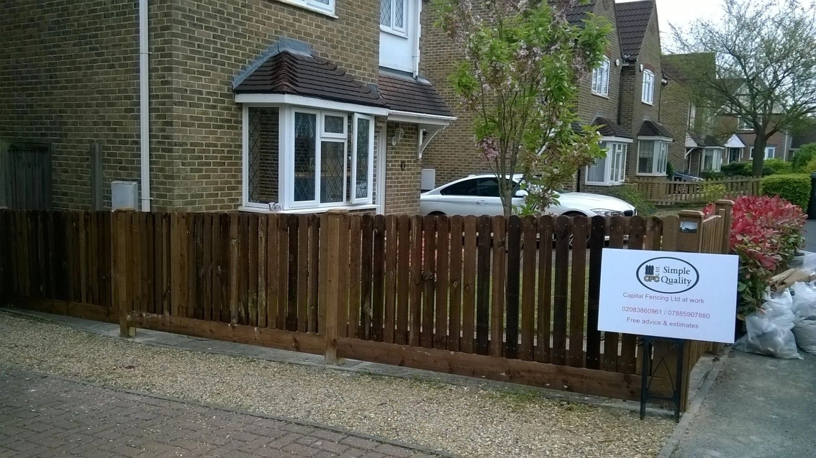 concrete-post fence installed by Capital Fencing in Ware (SG12)